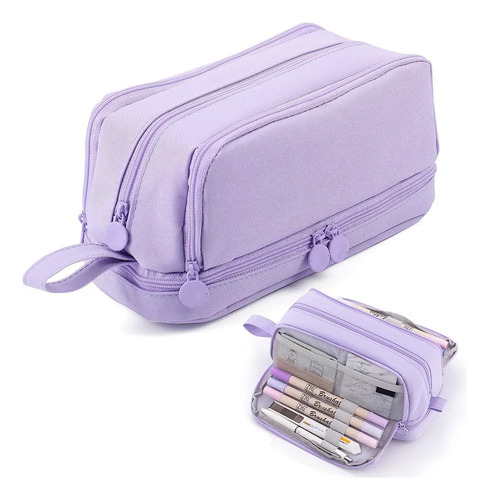 Estuche Lapicera Escolar 4 Capa Multiuso Grande Organizador | MercadoLibre