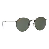 Óculos De Sol Unissex Round Metal Redondo Preto Green Ray-ban