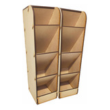 2 Organizadores Porta Lápices Plumones Pinceles Mdf Trupan