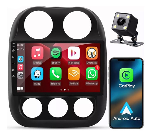 Estéreo Android 10 Hifi 2+32g Para Jeep Compass 2010- 2016