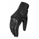 Guantes Moto Piel Protecciones Impermeables Antideslizantes 