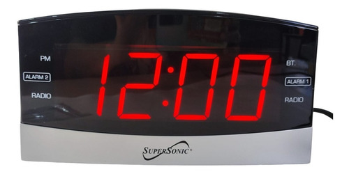  Reloj Despertador Digital Am Fm Alarma Cable Tipo Pared Led