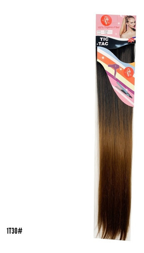 Cabelo Orgânico Aplique Tic Tac Liso Ombre Hair 70cm 140gr