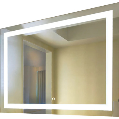 Espejo Para Baño Con Luz Led Encendido Touch Dimer 90x180cm Marco Esmerilado | Meses sin interés