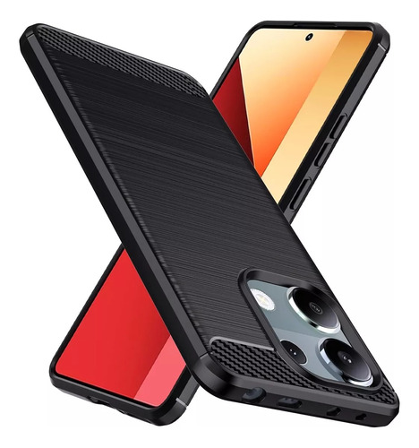 Funda Tpu Fibra Carbono Rugged Para Xiaomi Redmi Note 13 4g