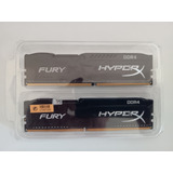 16gb Memória Ddr4 2400mhz  (2x8gb) Black  Hyperx