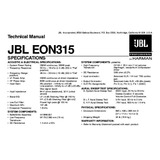Jbl Eon 315 Tecnical Manual