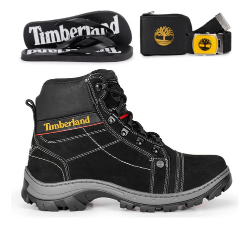 Bota Masculina Timberland Confort Couro Legítimo +brindes