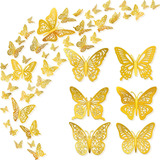 Pegatina Decorativa De Pared Con Mariposas, 144 Piezas, 3 Ta