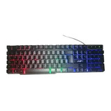 Teclado Gamer An 3 Iluminación Led Color Negro, Conexión Usb