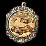 Medalla Sobre Relieve Carrera De Automovilismo Bronce -  276