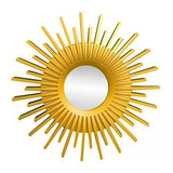 2 Espejo Colgante Redondo Con Relieve De Oro En Forma De Sol