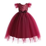 Vestido De Princesa Lentejuelas Fiesta De Navidad Para Niñas