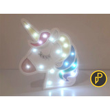 Oferta Lampara Velador Unicornio Led Luz Pila En Polyfan