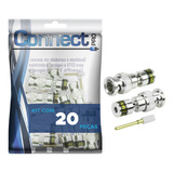 20x Plug Conector Bnc Hd 3mm 75 Ohms - Premium Profissional