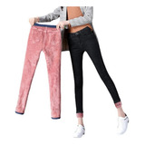 Leggings De Mezclilla De Forro Polar Térmicos Para Mujer