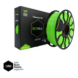 Filamento 3d Ecofila Hellbot De 1.75mm Y 1kg Verde Claro