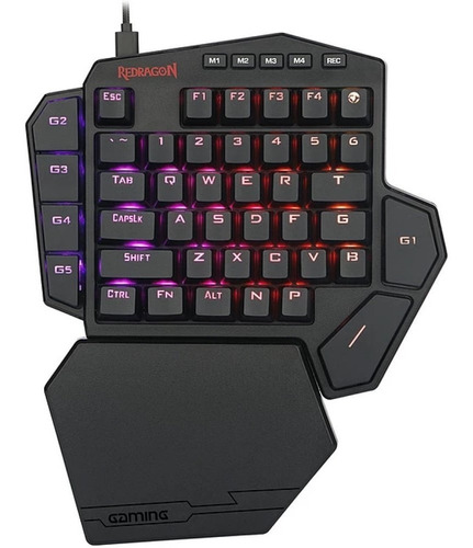 Teclado Gamer Redragon Diti Mecanico 42 Teclas Sw Brown Rgb