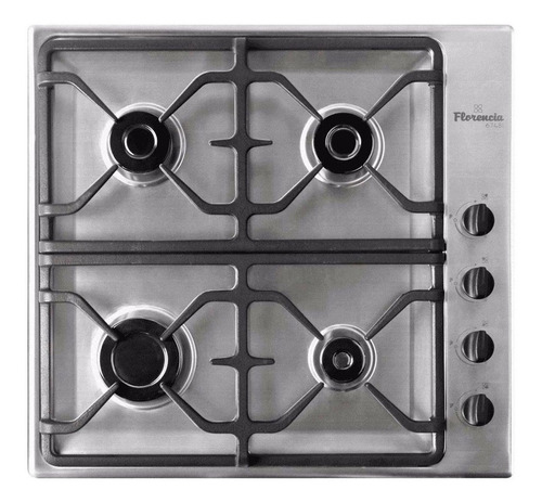 Florencia 6748i Anafe Empotrable Acero Inox Gas 4 Hornallas Color Acero Inoxidable