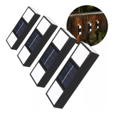 Pack X4 Lampara Led Aplique Solar Foco Reflector Exterior 5w