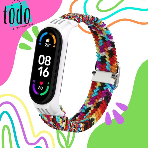 Correa Naylon C/ Broche Compatible Con Xiaomi Mi Band 6 