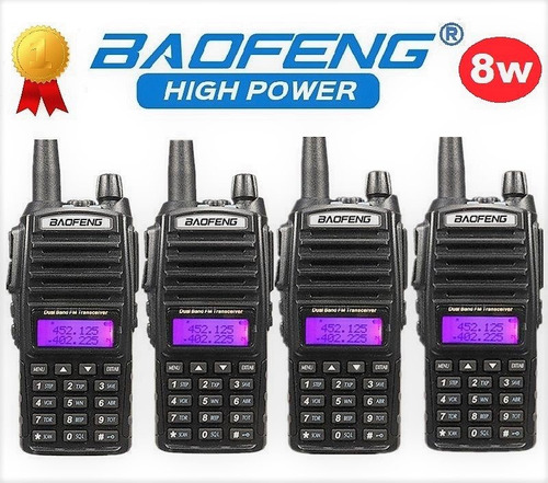 8w Cuatro Radios Baofeng Uv-82 Hp Vhf/uhf Máxima Potencia