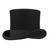 Gemvie Hombres 100% Lana Mad Hatter Satin Lined Black Top Ha