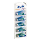 05 Pilhas Baterias Elgin 27a 12v A27 Alcalina 1 Cartela