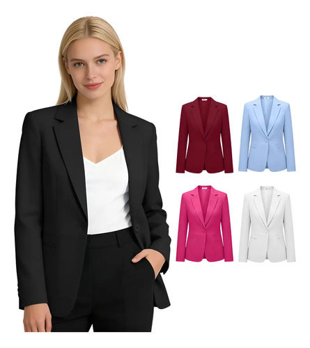 Chaqueta De Traje Casual Slim Fino Fit Mujer Senora Blazer | MercadoLibre