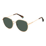 Óculos De Sol Polaroid Polarizado Pld6215/s/x Ddb-56 Cor Dourado Armação Dourado Haste Dourado Lente Verde