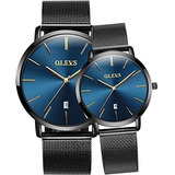 Olevs Parejas Relojes Para Hombres Y Mujeres - Ultra Thin An