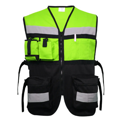 Chaleco Tipo Brigadista Reflejante Seguridad Moon Gluh Color Verde | Meses sin interés