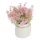 Arreglo Planta Decorativa Artificial Flores Rosadas