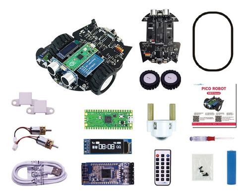 Para Raspberry Pi Pico Robot Car Kit Micropython De Código