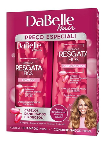 Shampoo E Condicionador Dabelle Resgata Fios De 450ml De 450g Pacotes