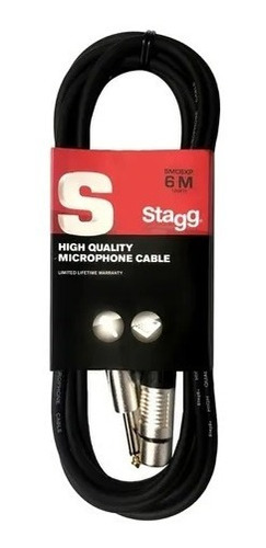 Cable Canon-plug 6 Metros Stagg Smc6xp Standard 6mm.