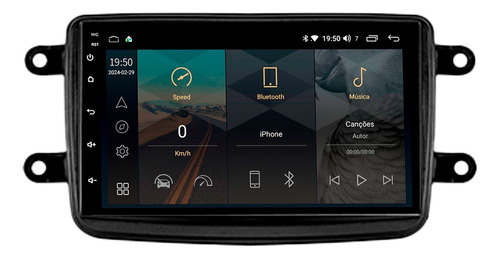 Multimídia Duster Kwid Sandero Logan Android 13 Carplay 2gb