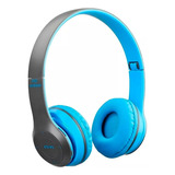 Auricular Bluetooth Inalambrico Gamer Vincha Radio Fm Radio Color Azul