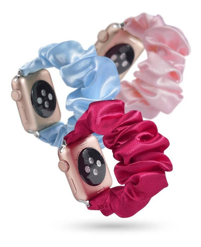 Correa Para Apple Watch 38mm A 41mm Scrunchies Elasticada