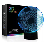 Lampara Ilusión 3d Balón De Fútbol 7 Colores Led