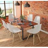 Casa Ferro Elegante Mesa De Comedor 6 Personas Minimalista