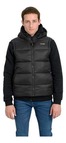 Chaleco Poliamida Hombre Wrangler Vest Dean Con Capucha