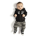 Roupa De Bebe Menino Conjunto Jaqueta Camuflada E Moletom