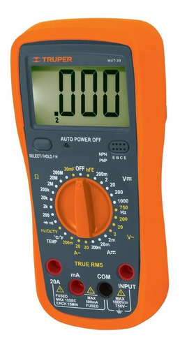 Multímetro Digital Profesional Con Rms Truper 10402