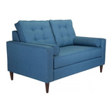 Love Seat Modelo Morgan - Azul Këssa Muebles