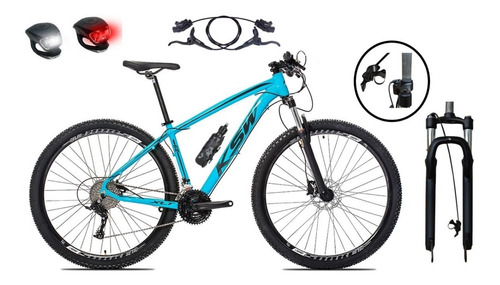 Bicicleta Aro 29 Ksw 27v Hidráulico K7-11/36 Trava De Guidão