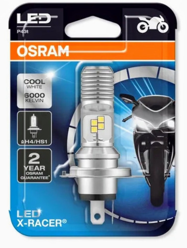 Lámpara Moto H4 Led Hs1 12v Osram X-racer 6000k Rpmotos!!!