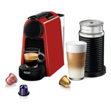 Máquina Nespresso Essenza Mini Roja & Espumador De Leche 