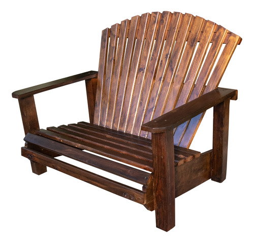 Sillon Doble Adirondack Reforzado Eucaliptus Exteriores