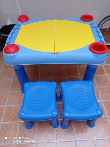 Juego De Mesa Y Banquetas Didacticas , Guarda Juguetes